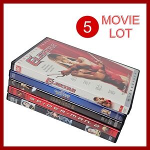 Marvel Action Movie DVD Lot‎ 5 Elektra Iron Man 2 Spider-Man 2 X-Men Guardians